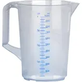 Waca Bidon gradué de couleur transparente, 1,0 l, Verre mesureur, Transparent