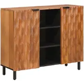 vidaXL Sideboard avec étagère Finition brun acacia 90 x 33 x 75 cm