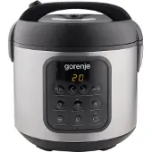 Gorenje MC2SBK, Cuiseur vapeur + cuiseur à riz, Noir, Argent
