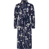 Goldenbay Peignoir long 'Classic' beige clair / bleu marine / chocolat