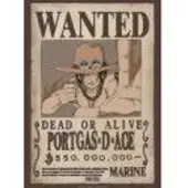 Abystyle Gbeye - One Piece Poster Wanted Ace (52x38cm)
