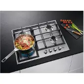 AEG 949 640 849 Table de cuisson encastrable 60 cm Gaz 4 feux Argent
