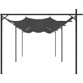 vidaXL Pergola avec toit coulissant anthracite 589x292x230 cm