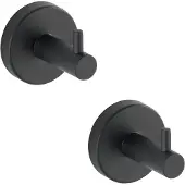 Wenko 2 porte-serviettes Uno Bosio, noirs, mats