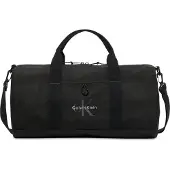 Calvin Klein Sac de voyage 'Monologo Embroidery Duffel' gris foncé / noir