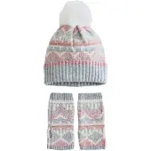 Next Bonnet gris / rose clair / blanc naturel