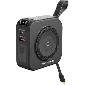 Swissten , Powerbank Pro MagSafe USB-C tout-en-un avec adaptateurs de voyage, noir