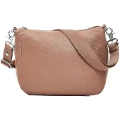 Mandarina Duck Mellow Leather Hobo Crossbody Marron Homme