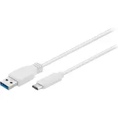 Goobay USB 3.0 câble de raccordement [1x USB 3.0 prise mâle A - 1x USB-C? Stecker] 0.20 m blanc ore Steckkon