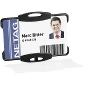 Durable Porte-carte , pour 1 carte au format vertical/transversal, avec pattes de fixation, L 92 x H 70 mm, polystyrène, transparent, 10 pièces