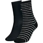 Tommy Hilfiger Lot De 2 Paires De Chaussettes À Rayures Th Women Sock 2p Smal/Black - 35-38
