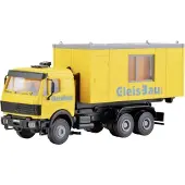 KIBRI 16310 H0 Mercedes Benz Chargeur À Changement De Voie Lp Avec Conteneur De Construction De Voie-