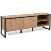 Homestyle4u Meuble TV Armoire TV Table pour TV Table Basse Bois Rangement Meuble de Salon