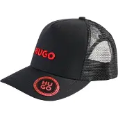 HUGO Marsel 10269331 Red Trucker Cap Noir