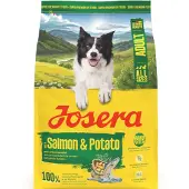 Josera Salmon and Potato Adult : aliments sans céréales pour chiens à l'estomac sensible 2x3 kg