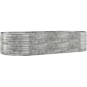 vidaXL Lit surélevé argenté 291x140x68 cm Acier revêtu par poudre