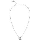 GUESS - Beautiful Steel Heart Necklace M'ama Non M'ama JUBN04667JWRHT/U, (Acier inoxydable)