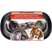 Flamingo Duo Dinner Grafa gamelle gris foncé