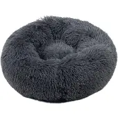 Beeztees Yali - Panier pour chien - Peluche - Gris - Diam. diam. 70 cm