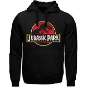 COTTON DIVISION § Jurassic Park - Logo Black Hoodie S