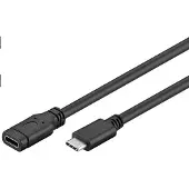 OEM PremiumCord câble d'extension convertisseur USB-C M/F, noir, 1m