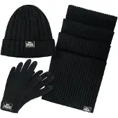 Lonsdale Acomb Set Beanie Noir S-M