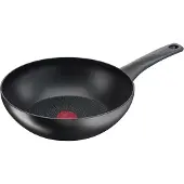 Tefal G26019 Ultimate On poêle wok 28 cm revêtement anti-adhésif avec renforcement des particules de titane Thermo-Spoti convient à tous les types de cuisinières, y compris à induction noir