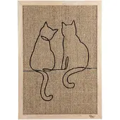 Designed By Lotte Griffoir - Meuble robuste pour chats & accessoires pour griffer, sisal, Rubberwood, 50x40 cm