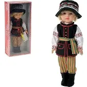 Adar Poupée garçon en costume folklorique 38cm son polonais