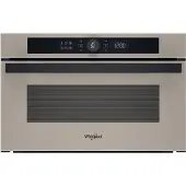 Whirlpool Micro-ondes , encastrable, 1000/800 W, volume 31 l, grill, verre beige urbain + poignée noire