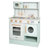 Woomax Wood Cocinita With Interactive Elements And Accessories Multicolore Enfants