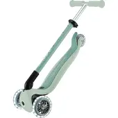 Globber GO-UP ACTIVE LIGHTS ECO - 3 en 1 tricycle, roue et trottinette, 120/80 mm, 3 roues, hauteur réglable, pistache