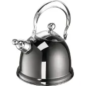 Schulte Ufer Bouilloire à flûte Luna 16 cm Ø, Bouilloire électrique, Noir