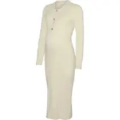 Mamalicious Robes en maille 'Lia' beige