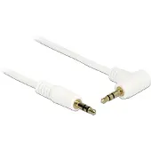 DeLOCK Câble Jack 3,5 mm 3 broches Fiche > Fiche coudée 2 m blanc -