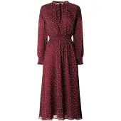 Pepe Jeans Mariette Long Sleeve Midi Dress Rouge M Femme