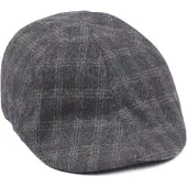 Suitable Casquette Peaky Tissée Carreau Gris