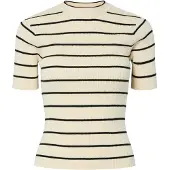 Pieces Pull-over crème / noir