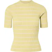 Pieces Pull-over jaune / blanc
