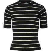 Pieces Pull-over noir / blanc