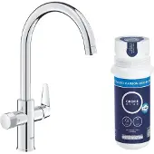 GROHE Blue Pure chrome mitigeur d'évier avec fonction filtre 30593000