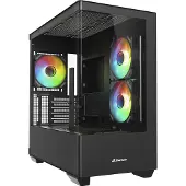 Sharkoon Elite Shark CM100 schwarz Tempered Glass x 2 - Gehäuse