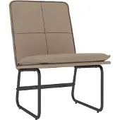 vidaXL fauteuil de salon cappuccino-marron 54x75x76 cm similicuir