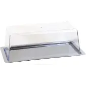 Aps Plat à gâteau en acier inoxydable 37x16x10 cm