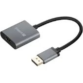 Sandberg DisplayPort — HDMI (Typ A) (HDMI, 20 cm), Adaptateur données + vidéo, Gris