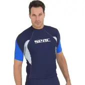 Seac Sub Raa Evo Short Sleeve Rash Guard Bleu S