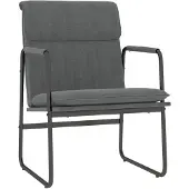 vidaXL Fauteuil lounge gris foncé 55x64x80 cm Tissu