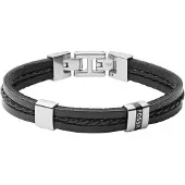 Fossil Bracelet gris argenté / noir