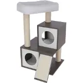 Kerbl Arbre à chat pour chats Gris Blanc/Noir Sisal