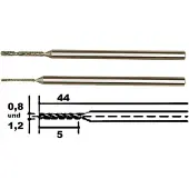 Proxxon Foret hélicoïdal (0,8 mm, 1,2 mm)